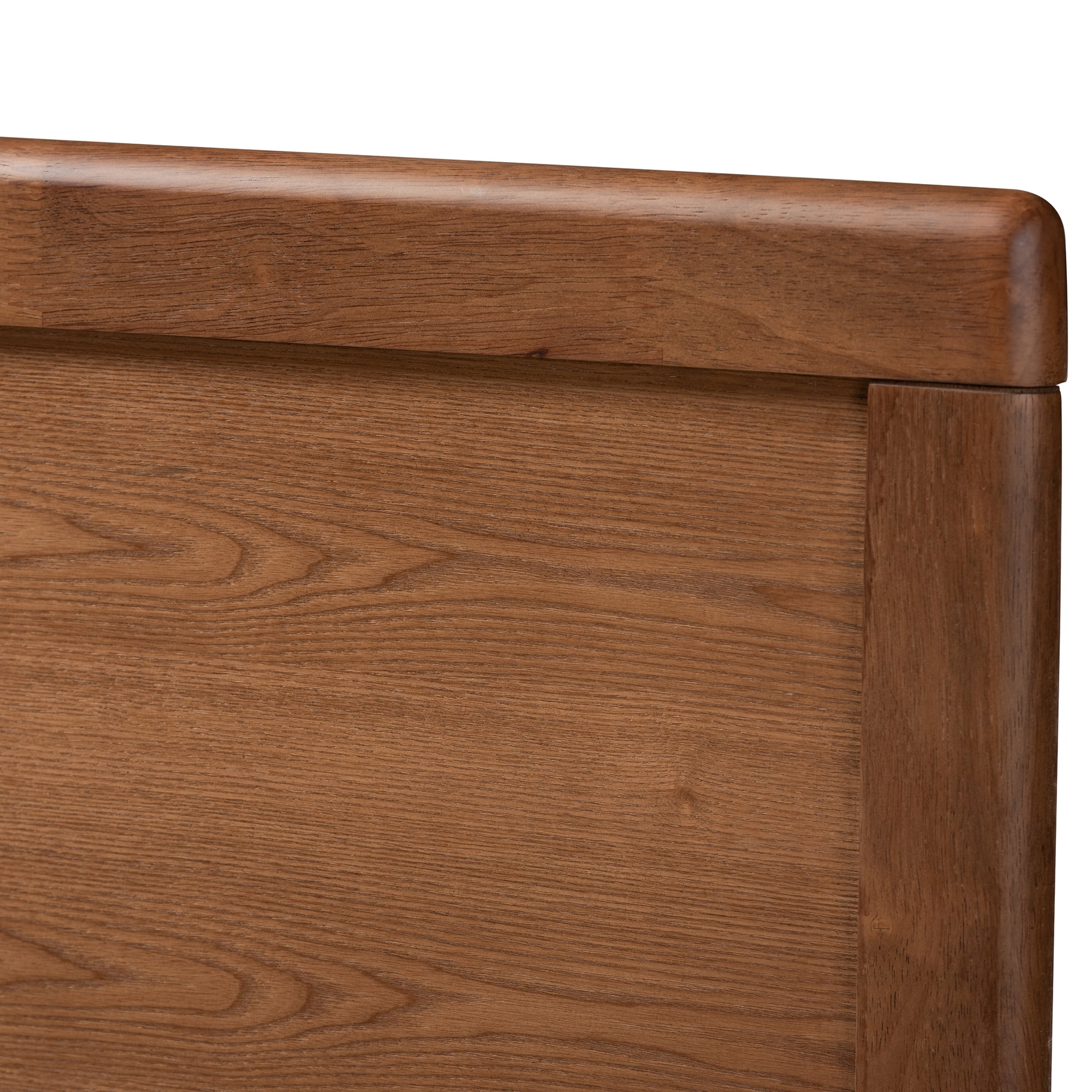 Baxton Studio Tamsin Modern Transitional Ash Walnut Brown Finished Wood Queen Size 4-Drawer Platform Storage Bed with Built-In Shelves