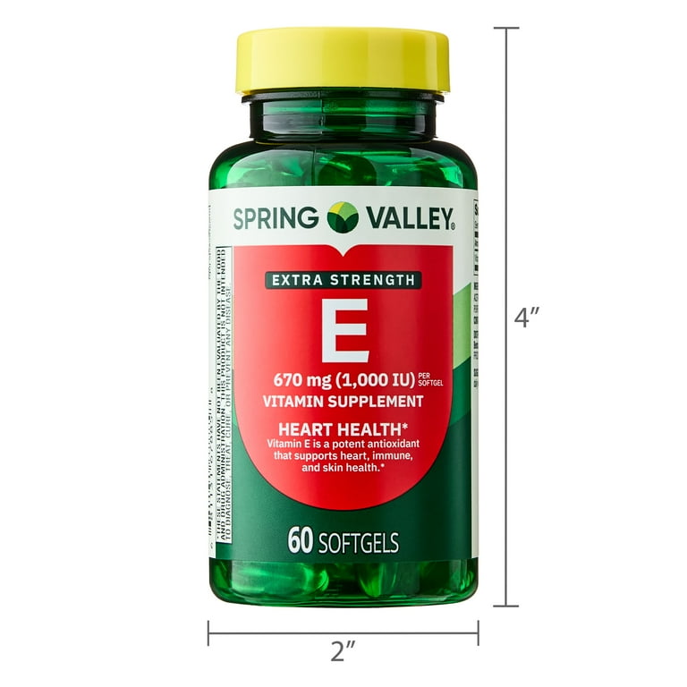 Spring Valley Extra Strength Vitamin E Supplement D-Alpha