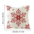 thumbnail image 3 of Kugisaki 4 PCS Merry Christmas Throw Pillow Covers, 18 x 18 Inch Christmas Winter Holiday Red Cushion Case Decoration for Sofa Couch Living Room Office, 3 of 9