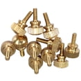 thumbnail image 5 of (2pcs) Brass Natural Color High Head Double Layer Hand Screws, M6x16mm(Head Biameter 14mm), 5 of 5