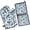 Blue Pioneer Flower, variant on Colorful and Grey Abstract Art Artwork Kitchen Oven Mitt and Pot Holder Sets 2 Pcs for Baking, Cooking and Grilling, Heat Resistant Up To 392 °F