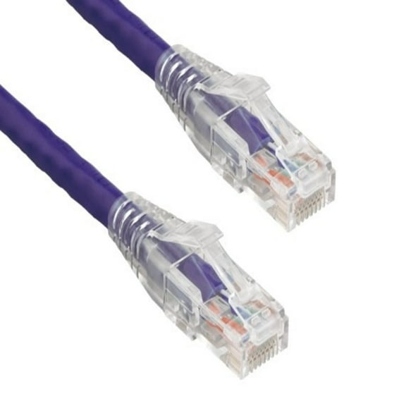 SANOXY Cables and Adapters; 2ft Cat6 550 MHz UTP Ethernet Network Patch Cable with Clear Snagless Boot, Purple