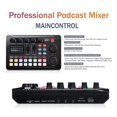 thumbnail image 3 of TFixol F998 Pro Audio Mixer Kit with BM800 Mic & Tripod - Multi-Platform Live Streaming, 7 Podcast Modes, 4 Voice Effects, 16 Sound FX, 9 Control Knobs, One-Click Noise Reduction, Type-C Charging &, 3 of 6