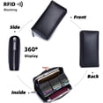 thumbnail image 2 of LHSHID Credit Card Wallet Leather RFID Blocking Card Holder Large Capacity Travel Phone Wallet with 36 Card Slots, 2 of 7