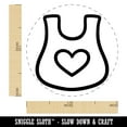 thumbnail image 2 of Baby Bib with Heart Self-Inking Rubber Stamp Ink Stamper - Brown Ink - Medium 1 Inch, 2 of 7