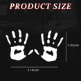 thumbnail image 2 of GHSDFBB 2PC Car Sticker and Decal,Wave Sticker, Wave Sign Decal,Waving Hand Stickers for Rearview Mirror Left&Right, Car Decoration,Halloween Car Decal(White,2PC), 2 of 6