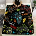 thumbnail image 3 of LHSHID Bedding Gaming Throw Blanket Super Soft Fleece Gamer Gift for Couch Sofa for for Kids Boys Teens Video Game 50x60in, 3 of 6