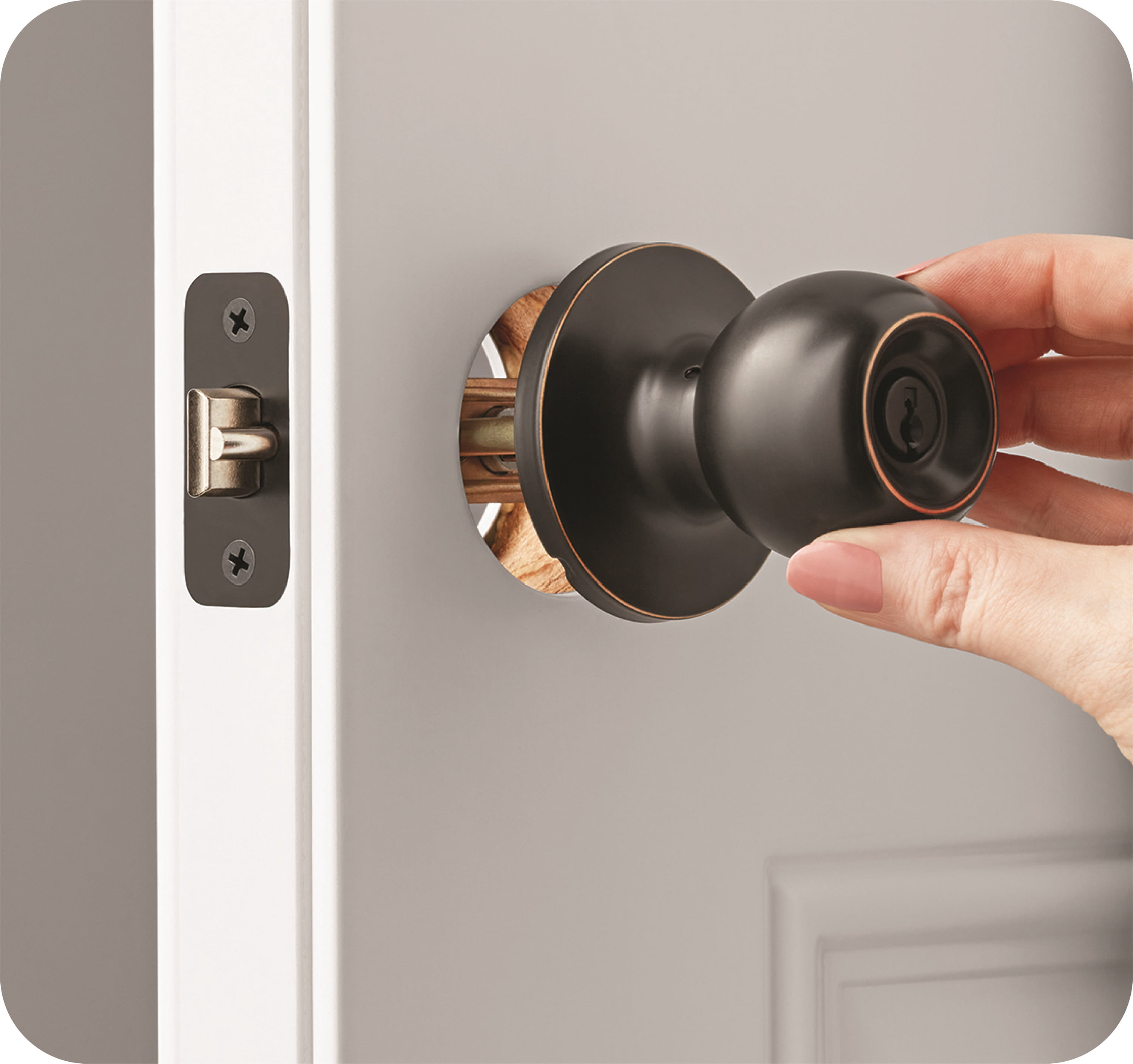 Hyper Tough Two Keyed Entry Ball Locking Doorknobs Oil Rubbed Bronze Finish Twin Pack