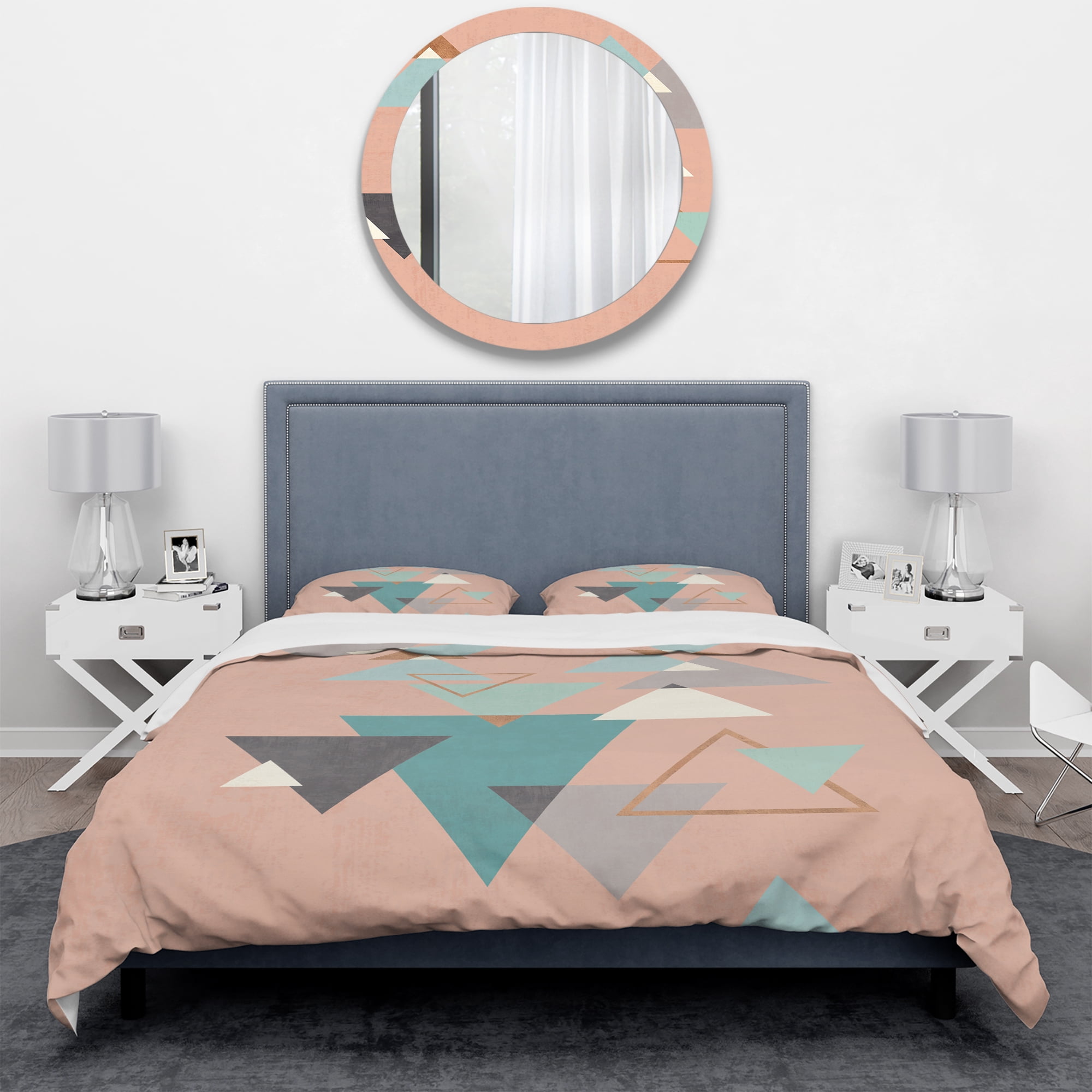 Designart 'Geometric hexagons Pattern III' Geometric Duvet Cover Set