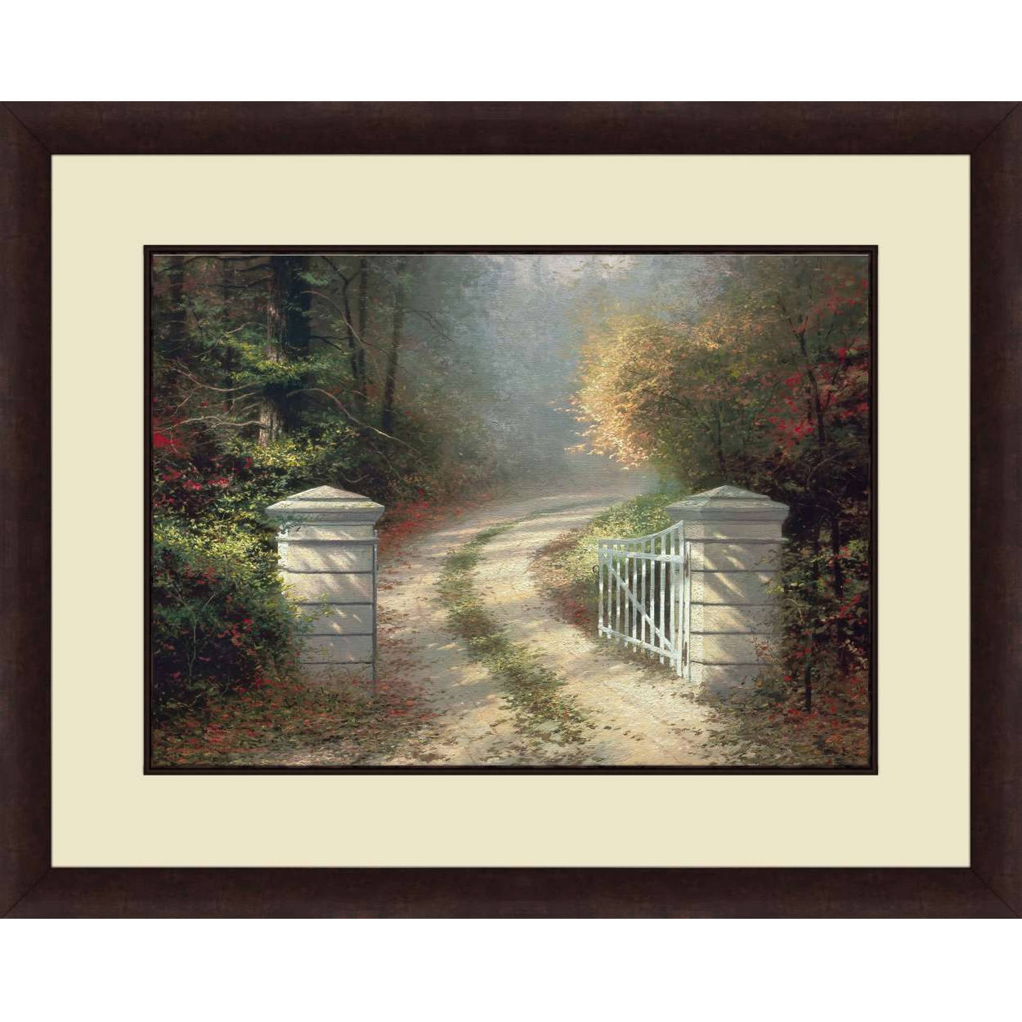 Thomas Kinkade Autumn Gate 20" x 16" Decorative Wall Art