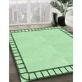 thumbnail image 3 of Ahgly Company Machine Washable Indoor Square Transitional Mint Green Area Rugs, 8' Square, 3 of 7