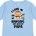 thumbnail image 4 of Inktastic Monkey I Love Hanging out with My Papa Boys or Girls Long Sleeve Toddler T-Shirt, 4 of 5