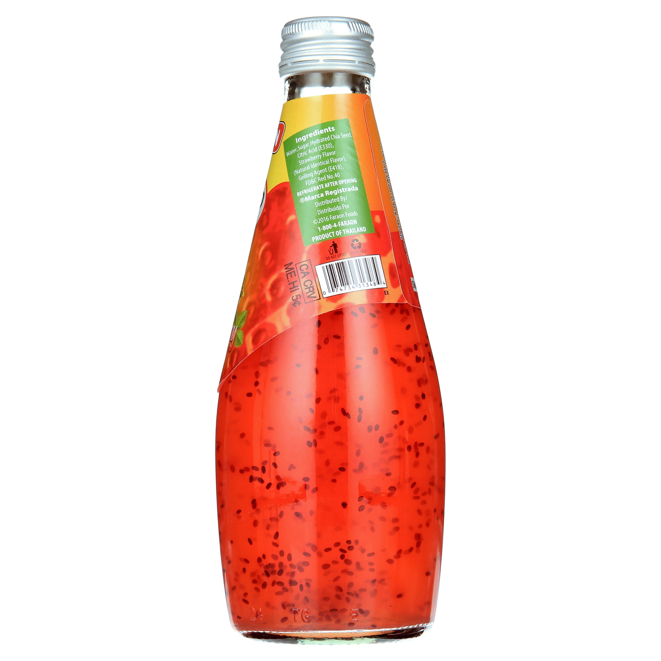 Faraon Chia Seed Juice, Strawberry Flavor, 9.8 Fl Oz