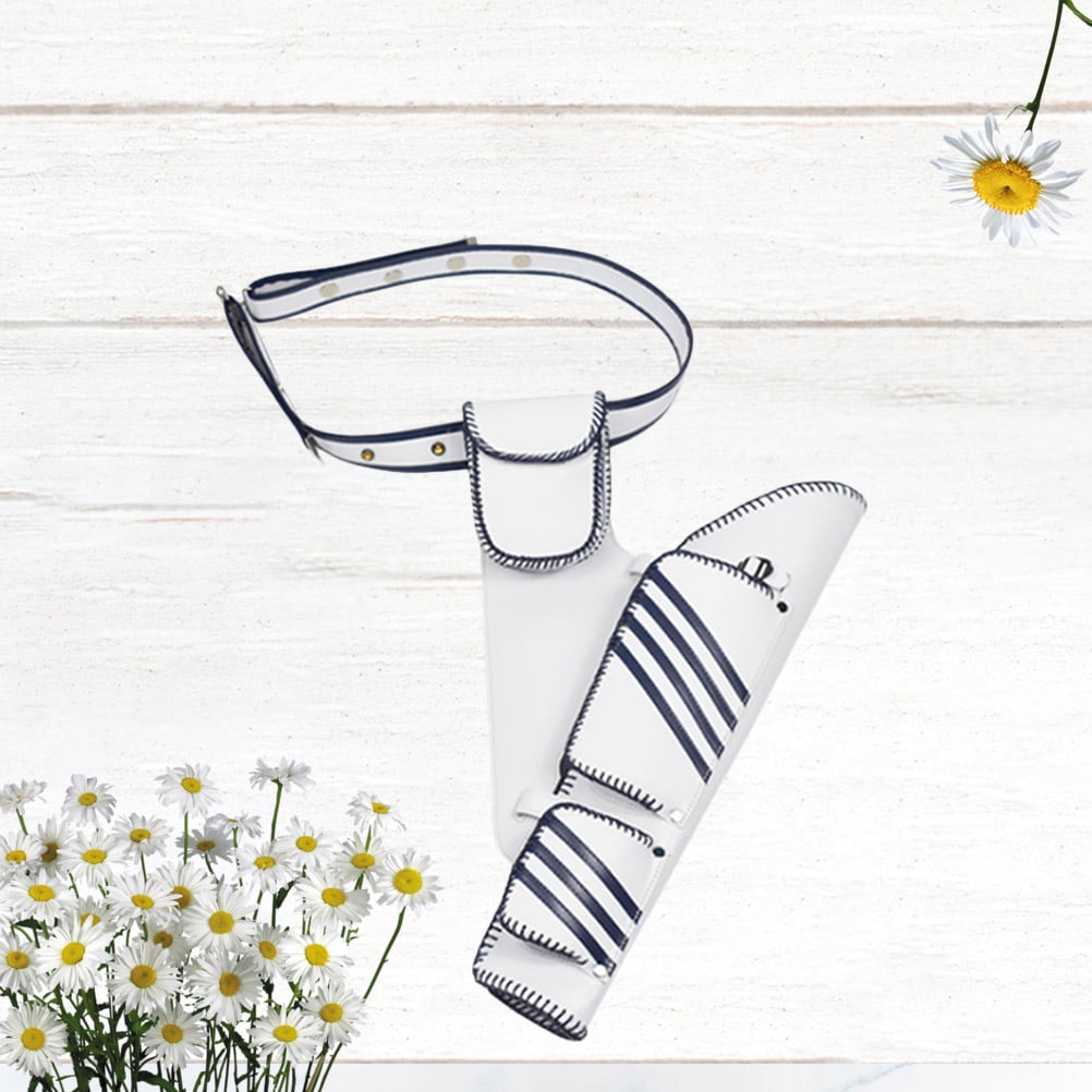 CATIEBYE White PU Multifunctional Arrow Storage Bag with Adjustable Strap for Outdoor Use