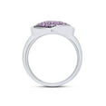thumbnail image 6 of 1.60 CT Round Cut African Violet Amethyst Leaf Frame Engagement Ring In 14K White Gold Plated Sterling Silver (Color: Violet, Clarity: VVS1-VVS2, 1.60 Cttw) -6.5, 6 of 8