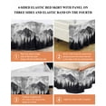 thumbnail image 5 of Snow Mountain Bed Skirt King Size 18" Drop Nature Scenery Black Forest Minimalist Ruffled Wrap Around Bed Skirts Adjustable Elastic Bedskirt Dust Ruffle for King Size Bed, 5 of 7