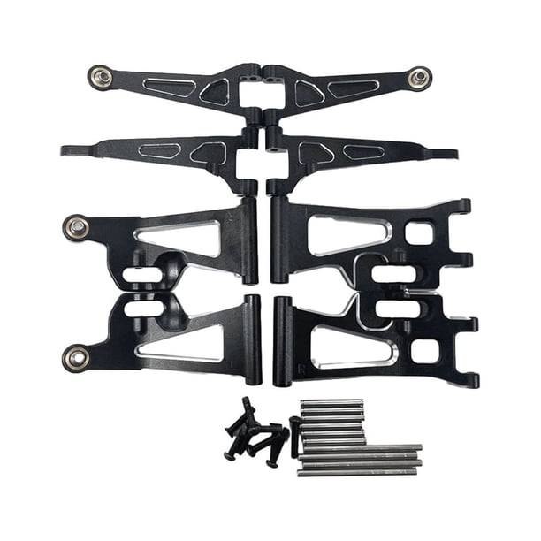 Tholdsy Brazo trasero delantero de aluminio para 1/14 MJX Hyper Go 14210 14209 Brazo trasero delantero de aluminio duradero para 1/14 Kits de construcción modelo Negro