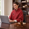 thumbnail image 6 of YAMB Heated Shawl Wrap for Women, Portable USB Wearable Heated Blanket Cape with 3 Heat Settings & Fast Heating, Zip Front Warm Shawl for Home Office Outdoor Winter Use, Red, 6 of 8