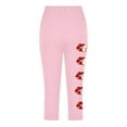 thumbnail image 4 of AUNVITO Girls Baseball Print Capri Yoga Pants Casual Sporty Stretchy Athletic Comfy, 4 of 4