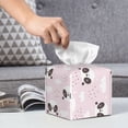 thumbnail image 5 of Uemuo Cute Panda Tissue Box Cover Holder, Square with Bottom Belt - PVC Leather Decorative Organizer for Tabletop, Bathroom, Car, Office, 5 of 8