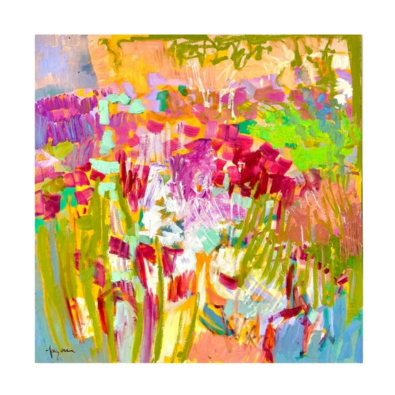 Canvas Wall Art - Dorothy Fagan 'Singing' Wall Art for Living Room, Bedroom, or Office Décor by Trademark Fine Art - 14 x 14 Inches