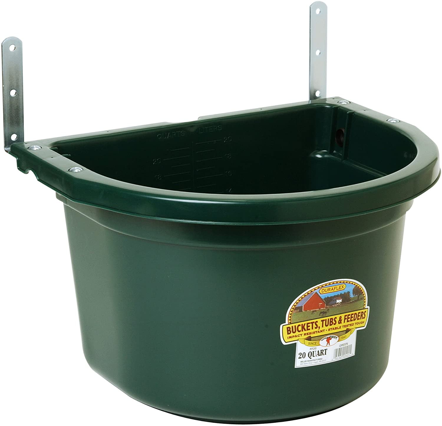 Item No. CPHRED Red Little Giant Fence Feed Bucket 8 Quart Hook Over Feed Pail 