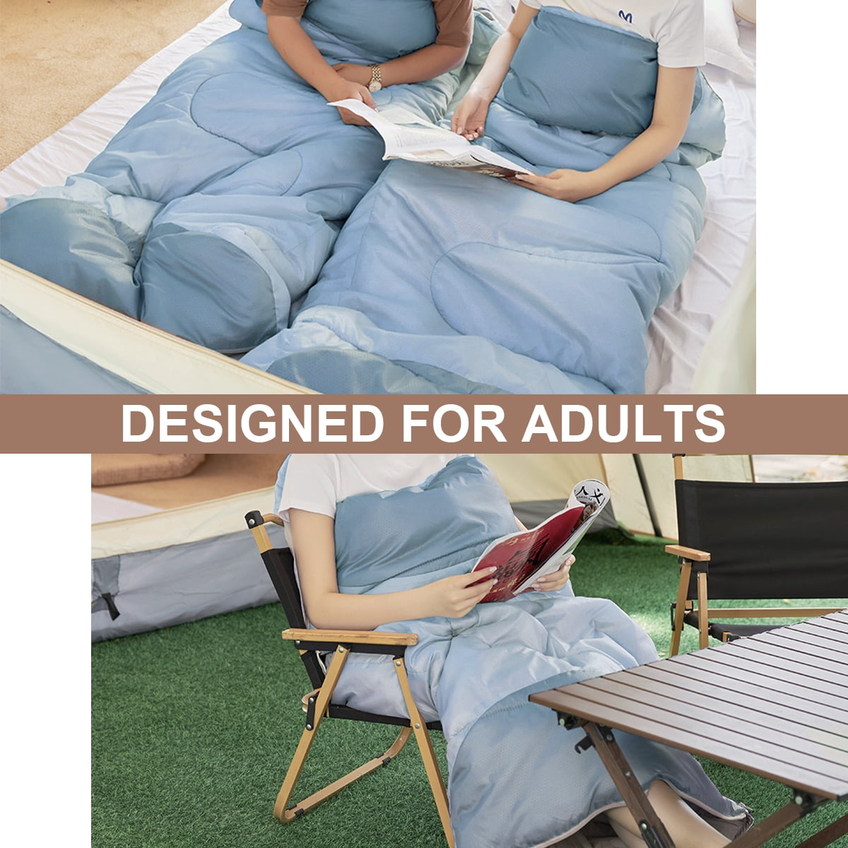 Topchances 0 Degree Camping Sleeping Bags XL Cold Weather Winter Sleeping Bag with Removable & Washable Liner for Adults Big and Tall with Compression Sack, 4.19 lbs