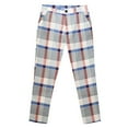 thumbnail image 6 of Men's Classic-FIT Fashion Casual Plaid Printing Button Zipper Trousers Full Length Pants Spring/Summer Pants for Men White S, 6 of 7