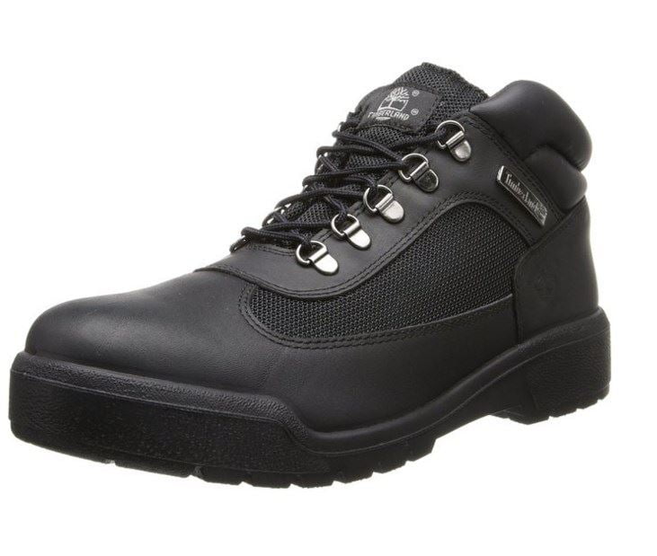 timberland field boots black