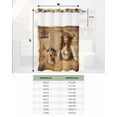 thumbnail image 6 of No Hook Shower Curtain with Snap in Liner, Pirate Girl Cute Dog Treasure Map Hotel Shower Curtains for Bathroom, Washable Shower Curtain Liner Set with Mesh Top Window, 36"x78", 6 of 6