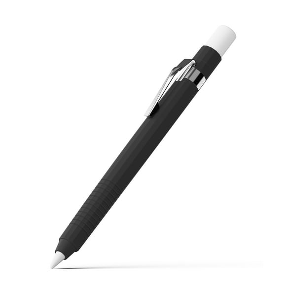 Ringke Silicone Drafting Pencil for Apple Pencil Pro / 2 Case, Soft Sleeve Cover Anti-Slip Grip with Metal Clip - Black