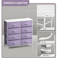 thumbnail image 4 of YSNW Dresser with 8 Drawers - Storage Unit Organizer Chest for Clothes - Bedroom, Kids Room, Nursery, & Closet (Purple, 31.5 x 12 x 32-8 Drawer), 4 of 12