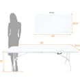 thumbnail image 2 of White 8ft Portable Table, Non - slip Design / Ideal for Displaying Items, 2 of 3
