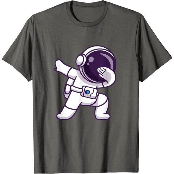 Dabbing Cute Space Cosmos Astronaut Cosmonaut in Spacesuit T-Shirt