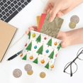 thumbnail image 5 of PU Leather Coin Purse Wallet Compact Water-Resistant Card Cases Money Organizers Christmas Trees and Colorful Balls, 5 of 7