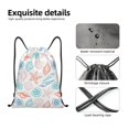 thumbnail image 4 of Saiise Colorful Seashells1 Pattern Sports Drawstring Backpack - String Swim Gym Bag with Wet Proof Pocket for Women&Men-Small, 4 of 6