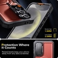 thumbnail image 3 of ExoGuard For Samsung Galaxy S24 FE Case, MagSafe Case with Screen Protector and Kickstand (Red), 3 of 9