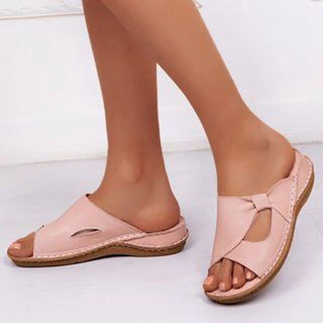 Sandalias y pantuflas de talla grande con tacón Qedge y plataforma informal para mujer Wmkox8yii ytu1493