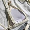 thumbnail image 6 of Hduncf Thong Bikini Sets for Women 2 Piece Bikinis Swimsuit With Bra Pads Adjustable Triangle Bathing Suit Beige S, 6 of 7