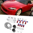 thumbnail image 3 of Oil Silver Car Oil Catch Can Kit Breather Box 4 Port Universal Modification Accessory, 3 of 8