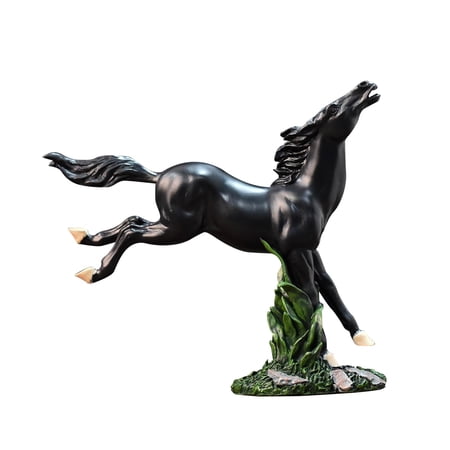 TISHITA Nordic Simple Horse Statues Sculptures Collection Resin Crafts Figurines Art Works Ornaments for Living Room Cabinet Home Decors black