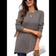 thumbnail image 1 of Camiseta Holgada de Larga con Cuello Redondo y Estampado Geométrico de Jacquard para Mujer, Ropa de Invierno 2025 Café XL, 1 of 10