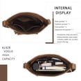 thumbnail image 5 of KL928 Leather Crossbody Bag with Adjustable Strap Multi-Pockets Shoulder bag for Everyday Use,Brown, 5 of 8