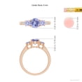 thumbnail image 4 of Angara Natural 0.9 Ct. Tanzanite with Tanzanite Classic Ring in 14K Rose Gold for Women (Ring Size: 9), 4 of 9