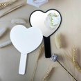 thumbnail image 4 of Heart-Shaped Travel Handheld Mirror, Cosmetic Hand Mirror with Handle, 4 of 5