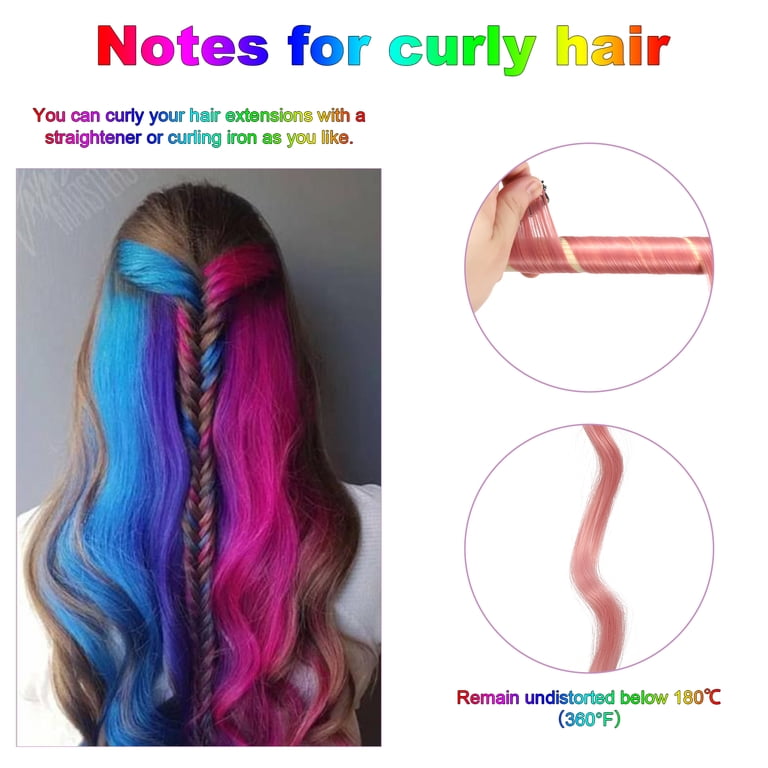 Colorful Clip-In Human Hair Extensions 20 Inch Highlights for DIY Mix & Match Human Highlight Clip-in Extension Set – Soho Style main image 4