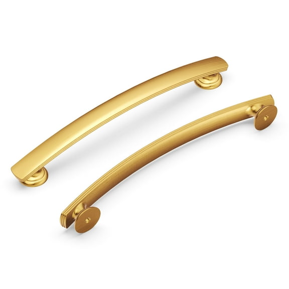 Hickory Hardware P2156-BGB 160 mm American Diner Pull, Brushed Golden Brass