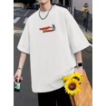 thumbnail image 1 of Creative Cotton Cartoon Print Short Sleeve T-Shirt - Loose Fit, Machine Washable, Casual Top for Teens, 1 of 6
