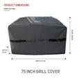 thumbnail image 2 of Nexgrill 75" Gas Grill Cover, Water-Resistant Heavy Duty Polyester PVC Blend, Adjustable Straps, Vented Mesh Panels, Designed for Standard 5-Burner BBQ Grills, 65"W x 23"D x 44"H - 700-0709N, 2 of 8