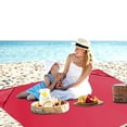 thumbnail image 2 of Beach Blanket Sandproof, Big & Compact Sand Free Mat Quick Drying, Lightweight Waterproof Beach Mat For 2-3 Adults Travel Party Sports Camping Hiking 79x55 Inch, 2 of 5